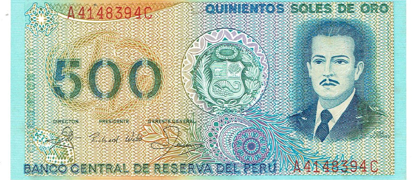 Banconote: Peru 500 Soles 1982 P-125a UNZ – Nuovo (secondo la descrizione) da Steffisburg venduto da ber_8htf 1
