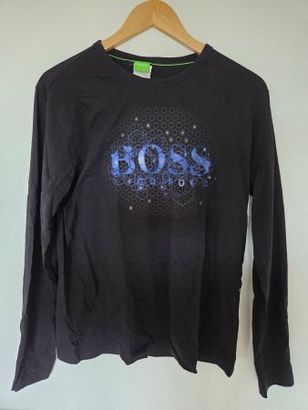 BOSS Hugo Boss Longsleeve M schwarz | 100% Baumwolle