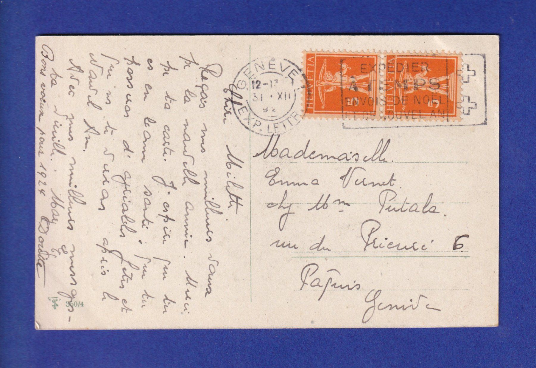 Cartoline postali: ENFANT - Scène à la neige – Usato da Pully venduto da nicecards-shop 1