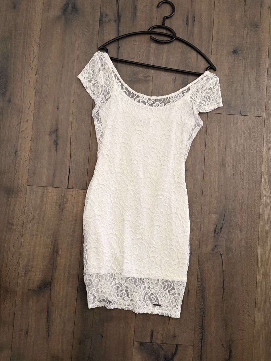 Abercrombie Vestiti: Sommerliches, weisses Spitzenkleid, Grösse S – Usato da Lachen SZ venduto da AnSi88