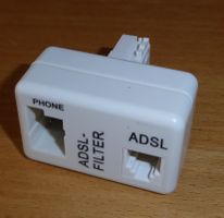 ADSL-Filter Zwischenstecker mit RJ-11-Anschluss + Anleitung