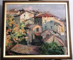 Otto Weber Öl Gemälde signiert 104x87cm mit Rahmen