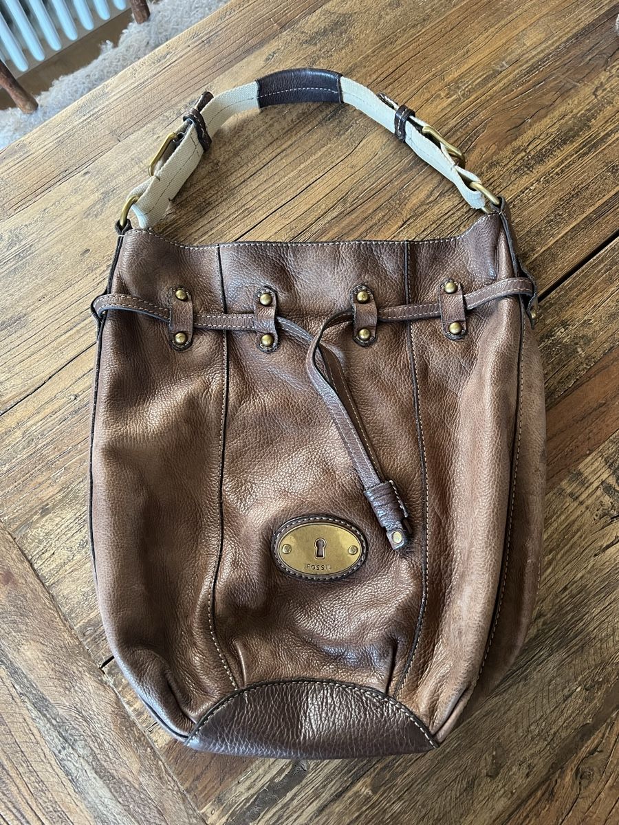 Fossil Taschen für Damen: Fossil Ledertasche braun, Schultertasche – Gebraucht aus Lausen von Mysli1