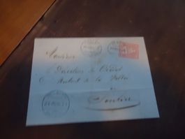 Lettre/enveloppe affranchie le 21.07.1873