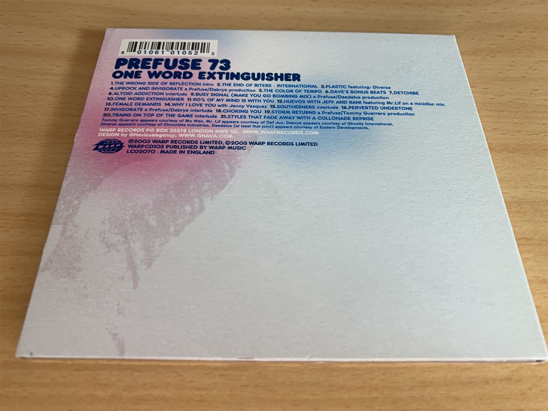 CD: Prefuse 73 – One Word Extinguisher – Usato da Rikon im Tösstal venduto da Alpenmutz 1