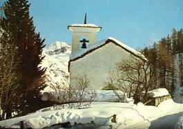 SILS-MARIA Das Fexer-Kirchlein - Viererblock-Frankatur 1977