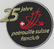SWISS AIR FORCE 25jahre patrouille suisse Gold Schrift Stoff