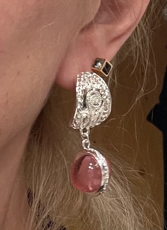 Ohrringe & -stecker: Orecchini pendenti con pietre rose e argento- nuovo – Neu und originalverpackt aus Gordevio von LanaZimm