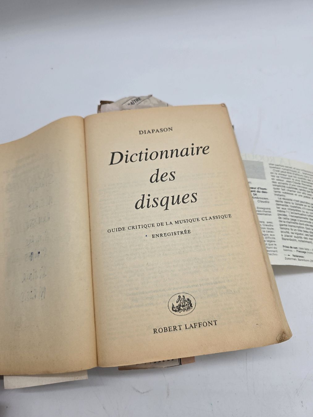 Bücher: Dictionnaire des disques – Gebraucht aus Bière von BellayServices 2