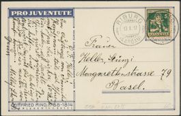 1916 - Pro Juventute Karte - Riburg - Möhlin AG