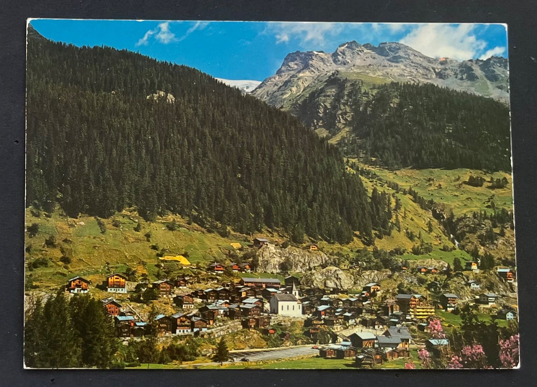 Cartoline postali: Blatten im Lötschental/ Tellispitzen, ca. 1970 – Usato da Ostermundigen venduto da DaxKarten-75