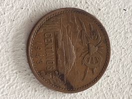 Alte 20 Centavos Münze, Mexiko, Jahrgang 1943