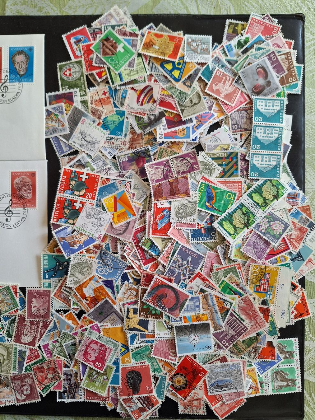 Tutti i francobolli: CH- ca. 1000 und 4 Briefe dazu (A21) – Usato da Genolier venduto da Antoine30 2
