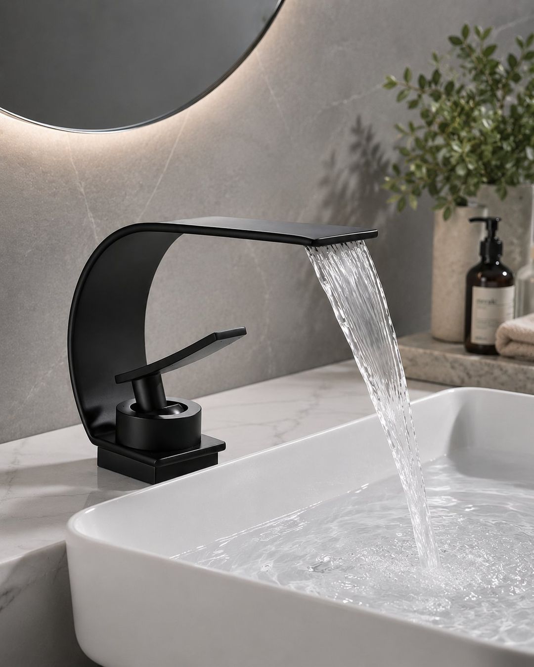 Rubinetteria: Robinet cascade design noir mat – Usato da Vuarrens venduto da Besii1103