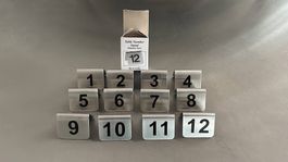 Tischnummern 112 aus Edelstahl  komplettes Set
