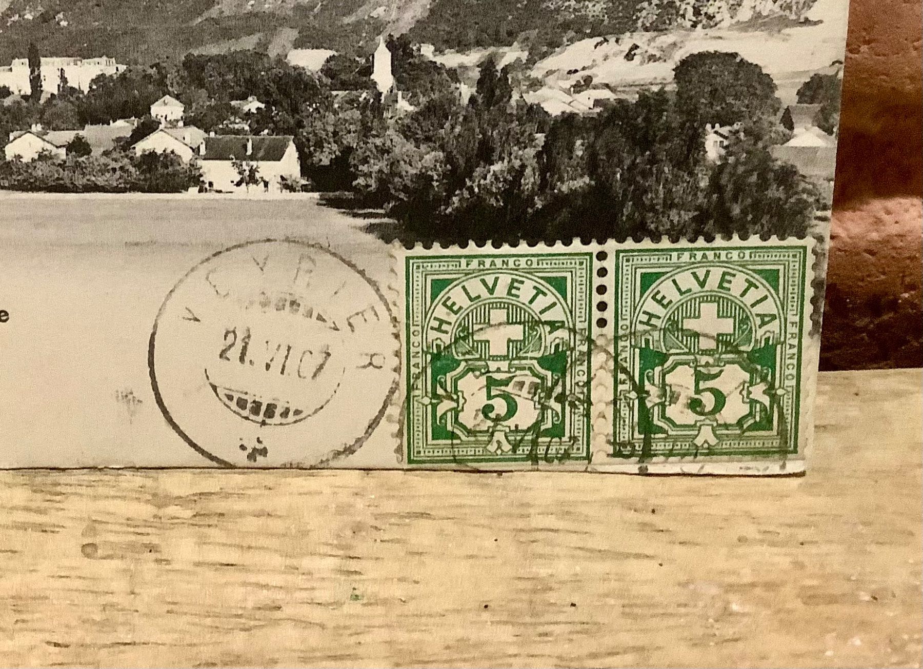 Cartoline postali: 1907 - VEYRIER et le Salève – Usato da Root venduto da ENGLAND-TREASURES 2