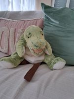 Plüschtier Rucksack Dinosaurier grün Kinder Tasche Neuwertig