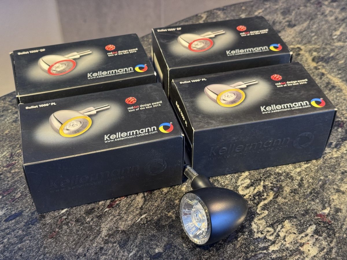 Lampen: Kellermann Motorrad-Blinker-Set 1000 PL in Mattschwarz – Neu und originalverpackt aus Oberrüti von HotRod1932 2