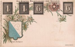 Die ersten Briefmarken der Schweiz Kanton Zürich Litho