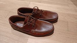 Brown leather boat shoe (size 42)
