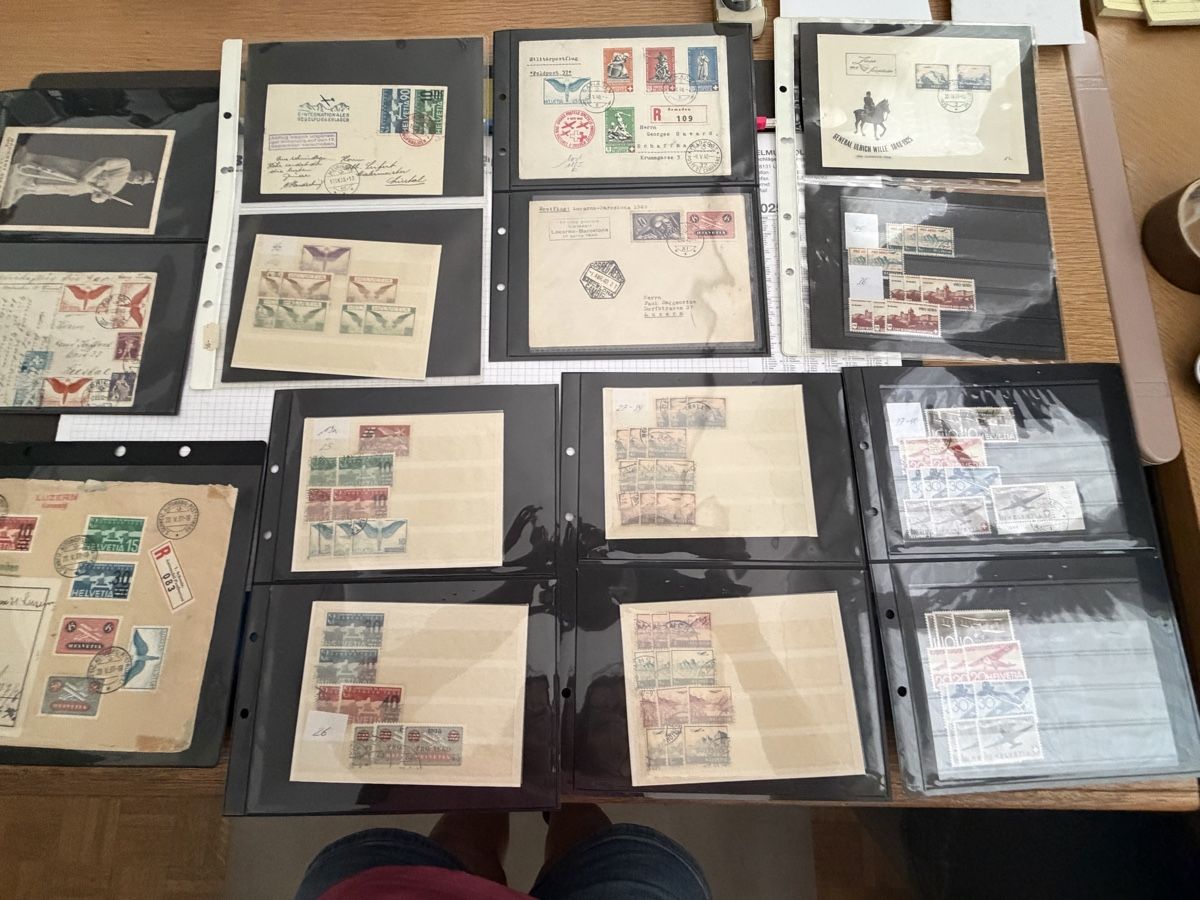 Alle Briefmarken: Schweizer Flugpost Sammlung ab Vorläufer – Gebraucht aus Murgenthal von Tina_4055 1