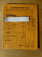 Herzogenbuchsee, Lohntüte der Schneeberger & Co. Bau 1946