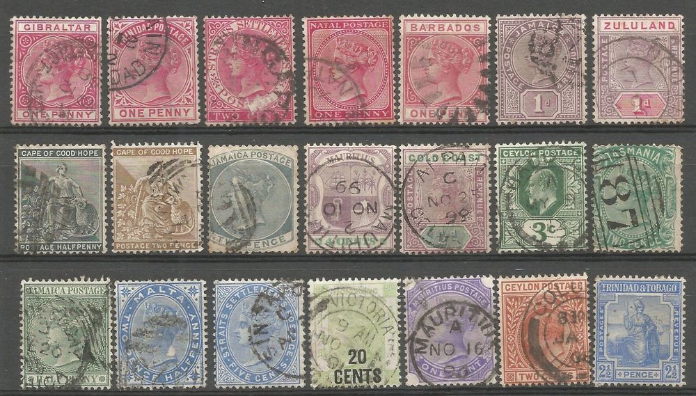 100 Timbres Divers Royaume-Uni - Grande-Bretagne Et Colonies - Collection Philatélie
