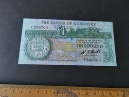 Guernsey, alter Geldschein - ungefaltet