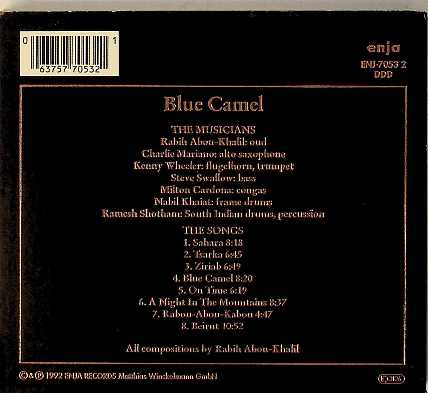 CD: CD Rabih Abou Khalil - BLUE CAMEL - enja – Usato da Bern venduto da Uli_10_11 2