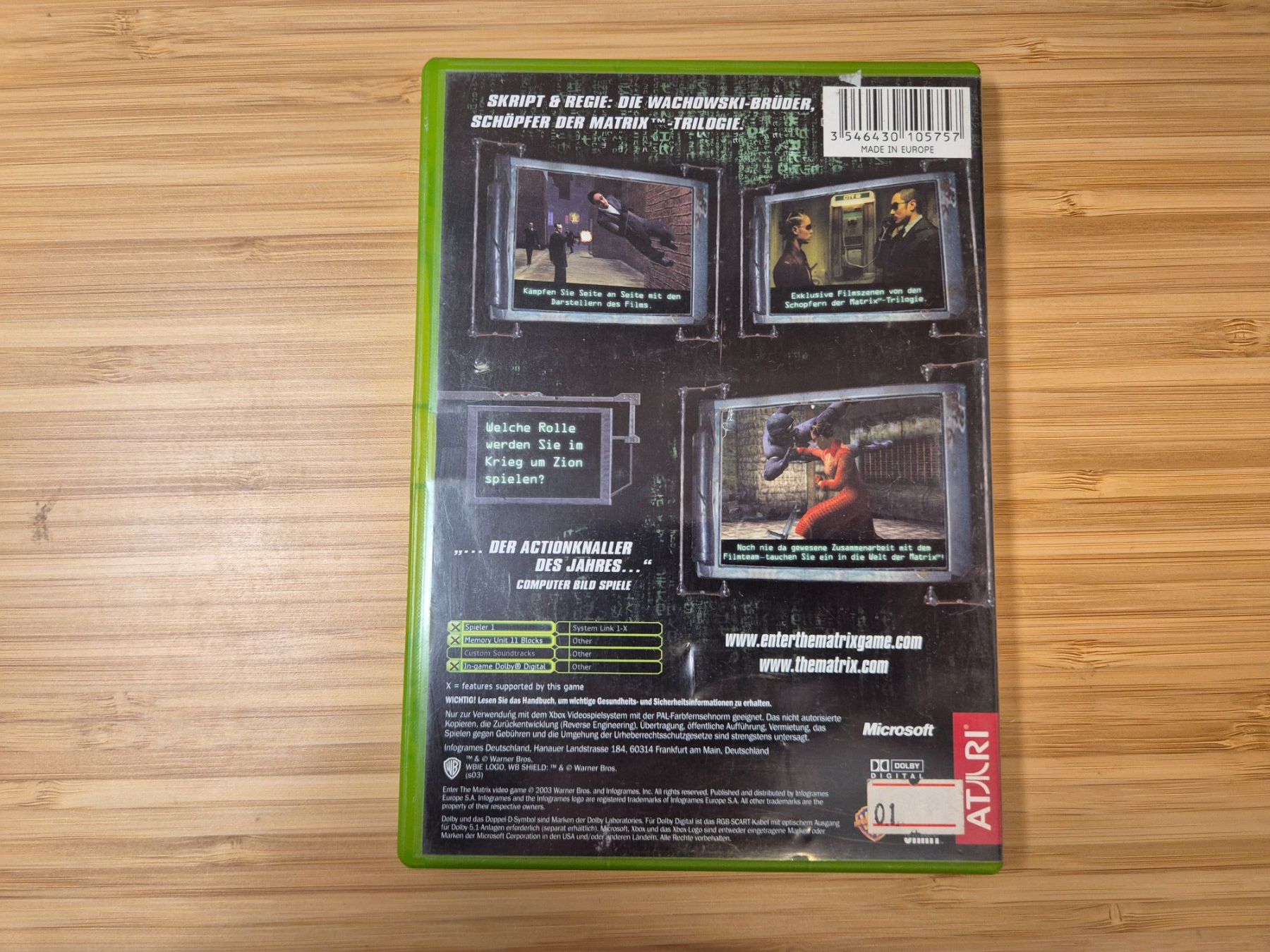 Spiele: Enter the Matrix für Xbox – Gebraucht aus Ried-Muotathal von Kaegi16 2