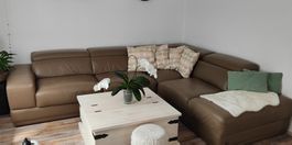 Moderne Ecksofa aus Echtleder