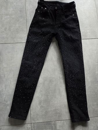 herrlich glitter jeans schwarz gr.xs