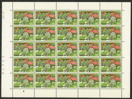 Probedruck 1975 Farmhouses — Sheet of 25 dummy stamps
