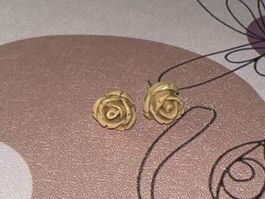Süsse Ohrstecker in Rosenform