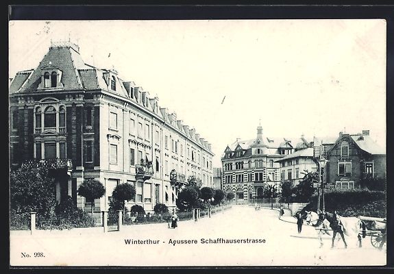 Cartes postales: Winterthur, Äussere Schaffhauserstrasse – D'occasion à Berlin par bartko-reher