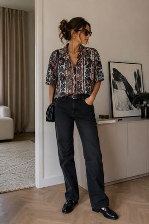 Sandro Paris Paisley Print Hemd Gr. M