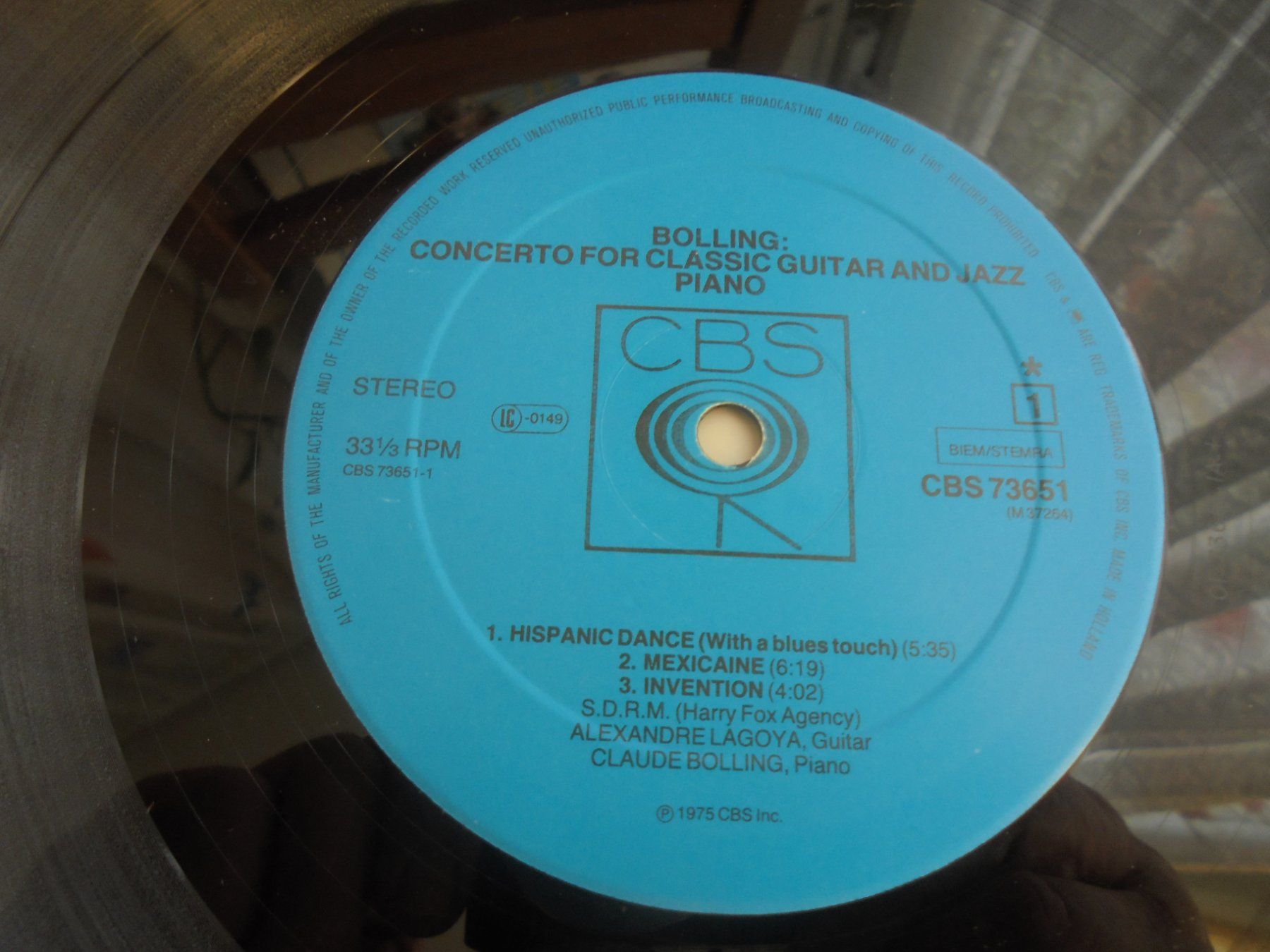 Dischi in vinile: Claude Bolling + Alexandre Lagoya " Concerto for classic..." – Usato da Crissier venduto da Promopost 2