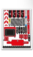 Lego Technik 42043 Red Sticker Satz