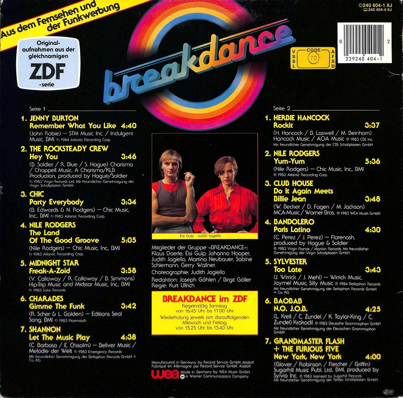 Dischi in vinile: LP: Breakdance - ZDF Serie – Usato da Trimmis venduto da Dres2 1
