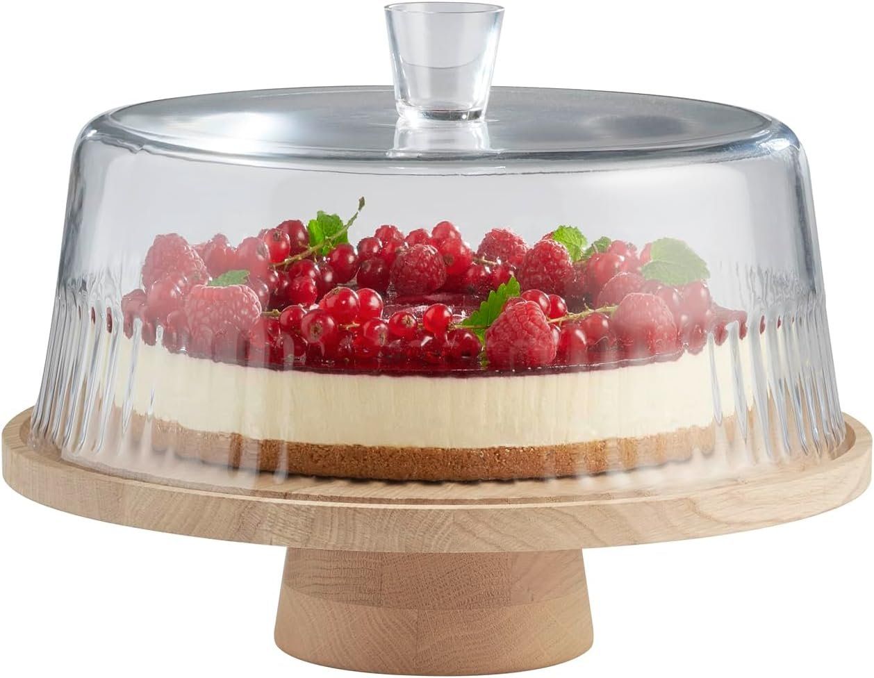 Servierplatten: Tortenplatte Eichenholz Ø32 cm mit Standfuss – Neu und originalverpackt aus Suhr von SchnapperCH 3