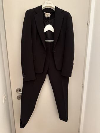 Black Francomina  Suit - Blazer and Trousers - Size L