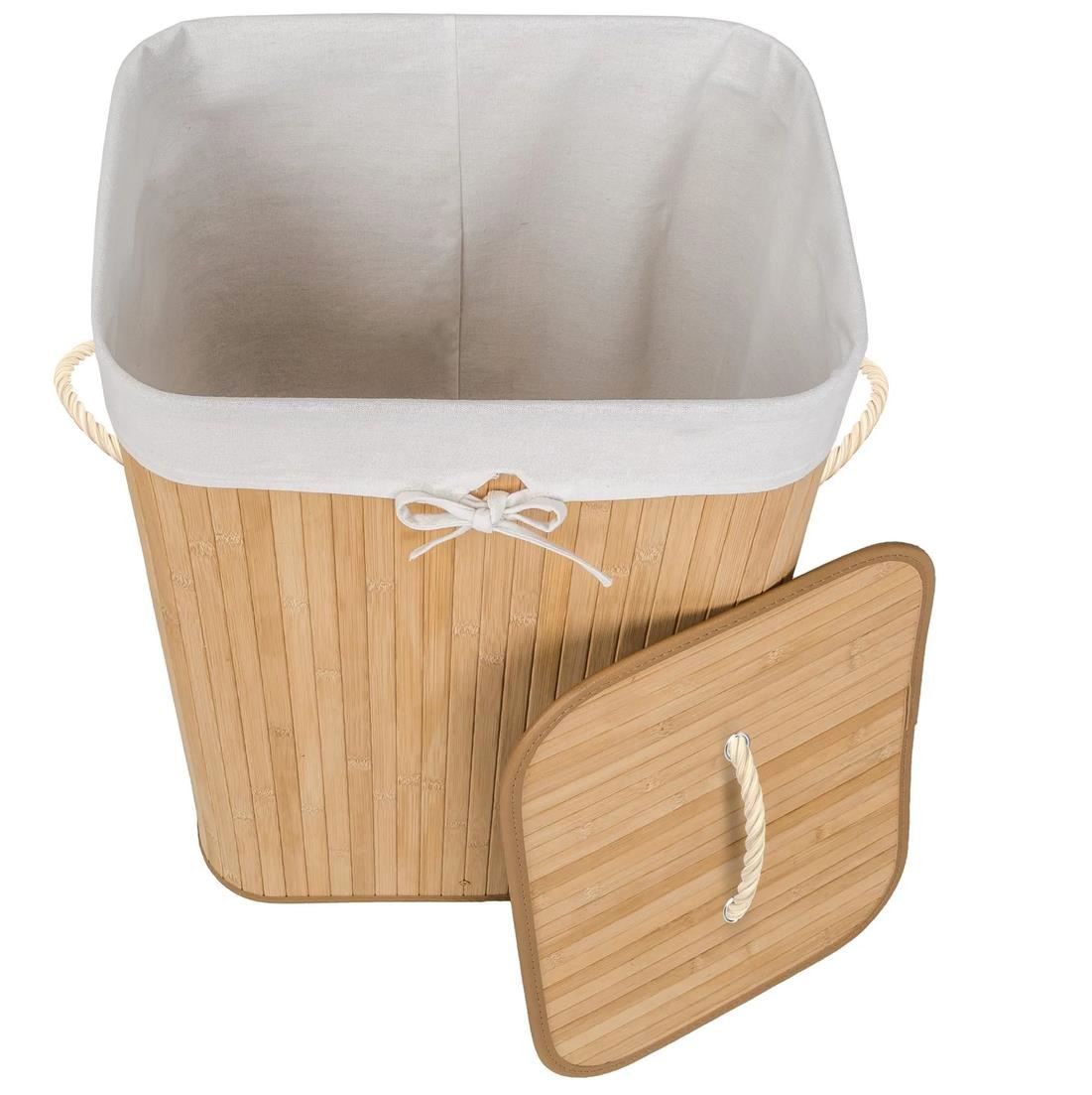 Cesti per biancheria: Wäschekorb mit Wäschesack eckig beige – Nuovo (secondo la descrizione) da Steinhausen venduto da Retourenprofis 1