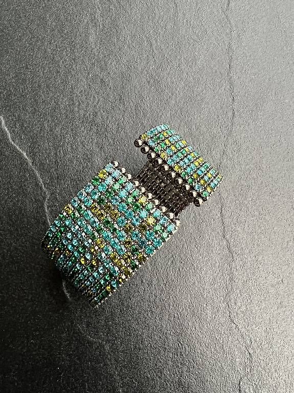 Bracciali & Braccialetti: Grün blaues Strasssteine Armband – Usato da Sevelen venduto da ale_v29l