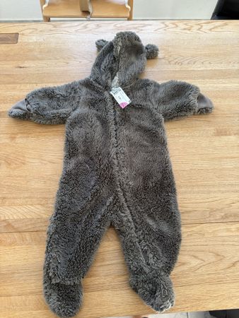 Baby Overall Plüsch mit Kapuze für Herbst/Winter