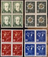PJ 1943 Viererblock postfrisch (**), SBK 28 Fr.