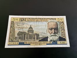 5 Nouveaux Francs VICTOR HUGO FRANCE 1962