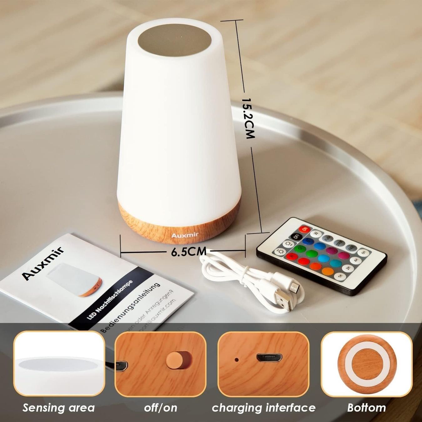Lampade: LED Nachttischlampe Touch Dimmbar – Nuovo e nell'imballaggio originale da Nuglar venduto da SaleRitter 5
