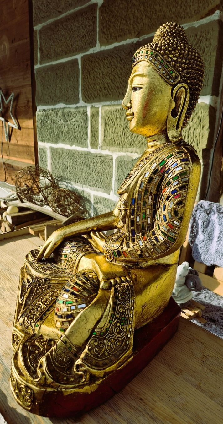 Sculture & Statue: Blattvergoldete Buddha-Statue Unikat – Usato da Schafhausen im Emmental venduto da Herzrose 3