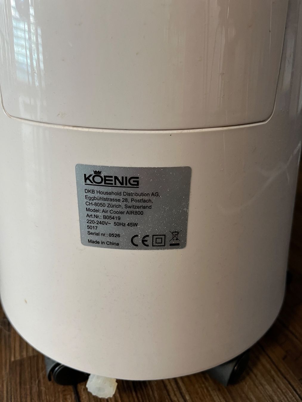 Ventilatori: Koenig Air Cooler Air800 – Usato da Sumiswald venduto da resle 2