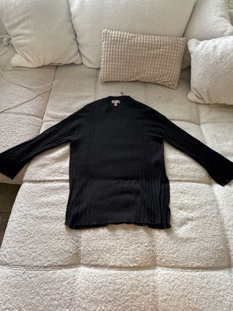 Pullover Damen H&M Rippstrick Schwarz Grösse S guter Zustand